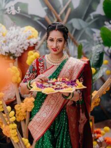 Trending Maharashtrian Priya Marathe Look created by Reshma Fattepurkar Best Makeup Artist in Pune